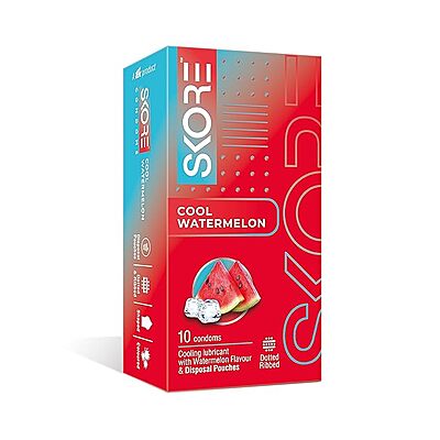 SKORE COOL WATERMELON FLAVORED CONDOM