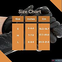 DR. BOHRRAS DISPOSABLE BLACK NITRILE EXAMINATION GLOVES