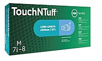 ANSELL TOUCHNTUFF 92-670 DISPOSABLE NITRILE GLOVES, BLUE ANSELL TOUCHNTUFF 92-670 DISPOSABLE NITRILE GLOVES, BLUE