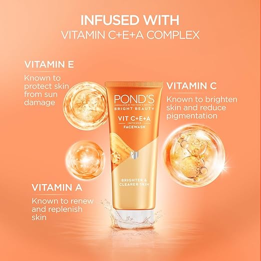 POND'S BRIGHT BEAUTY VIT C+E+A GEL FACE WASH POND'S BRIGHT BEAUTY VIT C+E+A GEL FACE WASH