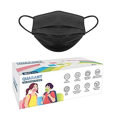 QUARANT MELTBLOWN FABRIC KIDS 3 PLY DISPOSABLE FACE MASK