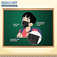 QUARANT MELTBLOWN FABRIC KIDS 3 PLY DISPOSABLE FACE MASK, BLUE QUARANT MELTBLOWN FABRIC KIDS 3 PLY DISPOSABLE FACE MASK, BLUE