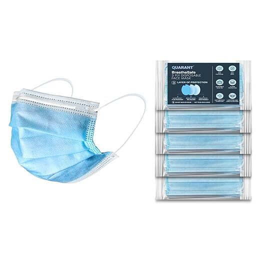 QUARANT MELTBLOWN FABRIC 3 PLY DISPOSABLE FACE MASK QUARANT MELTBLOWN FABRIC 3 PLY DISPOSABLE FACE MASK