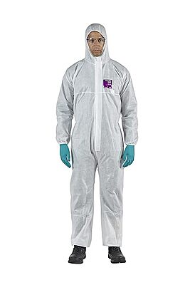 ANSELL ALPHATEC 1500 MODEL 138 DISPOSABLE GLOVES, Waterproof Coverall Suit