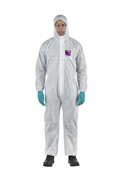 ANSELL ALPHATEC 1500 MODEL 138 DISPOSABLE GLOVES, Waterproof Coverall Suit ANSELL ALPHATEC 1500 MODEL 138 DISPOSABLE GLOVES, Waterproof Coverall Suit