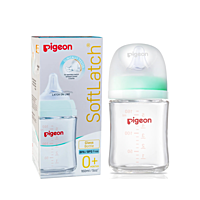 PIGEON WN3 GLASS NURSING BOTTLE WITH NIPPLE 160ML
