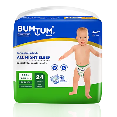 BUMTUM BABY DIAPER PANTS XXXL 24 COUNT