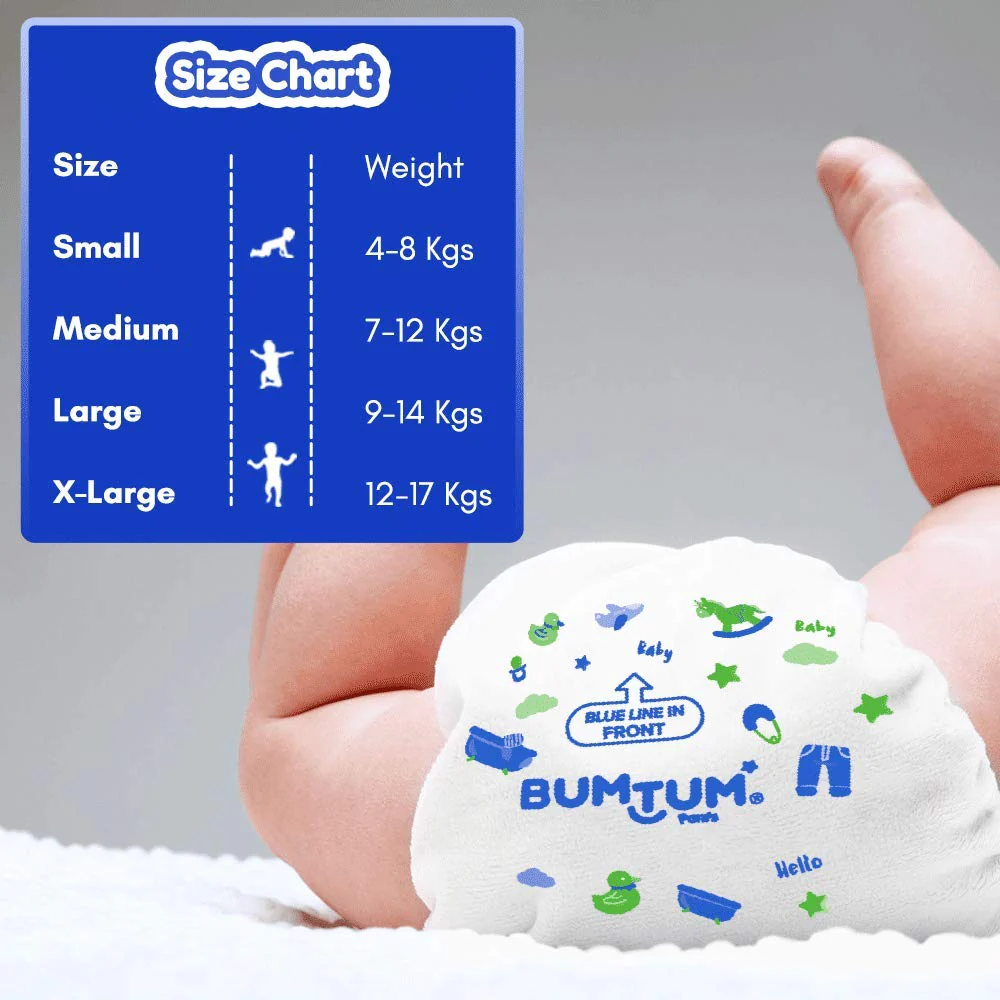 BUMTUM BABY DIAPER PANTS LARGE 56 COUNT BUMTUM BABY DIAPER PANTS LARGE 56 COUNT