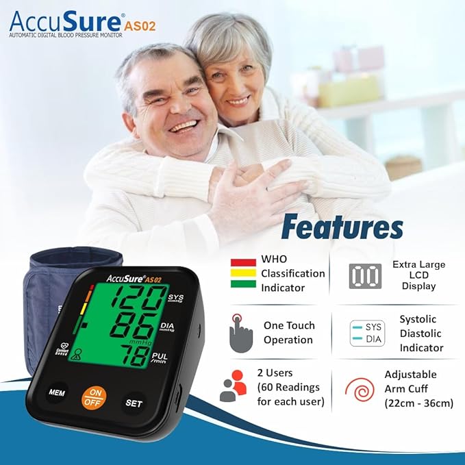 ACCUSURE BLOOD PRESSURE MONITOR AS02 ACCUSURE BLOOD PRESSURE MONITOR AS02