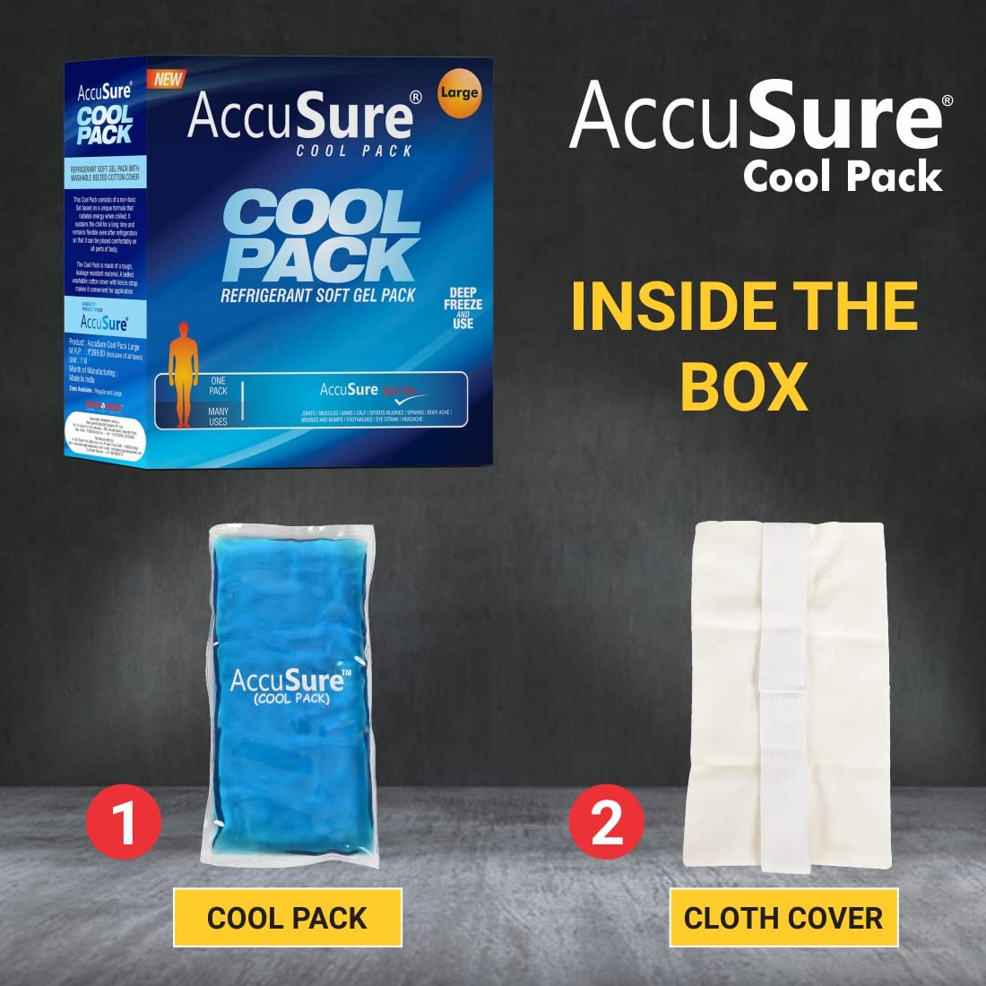 ACCUSURE REUSABLE GEL COOL PACK ACCUSURE REUSABLE GEL COOL PACK