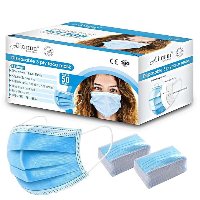 ALITMUN 3 PLY DISPOSABLE FACE MASK ALITMUN 3 PLY DISPOSABLE FACE MASK