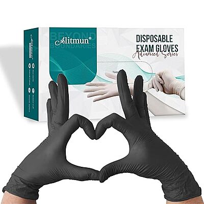 ALITMUN ADVANCED SERIES BLACK NITRILE GLOVES