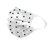 7SHIELD DISPOSABLE 3PLY POLKA BLACK DOTTED FACE MASK 7SHIELD DISPOSABLE 3PLY POLKA BLACK DOTTED FACE MASK