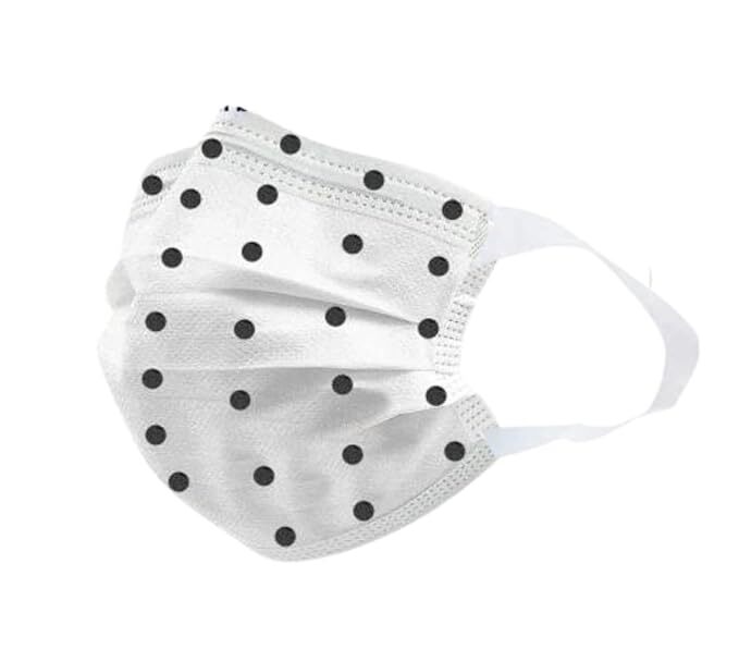 7SHIELD DISPOSABLE 3PLY POLKA BLACK DOTTED FACE MASK 7SHIELD DISPOSABLE 3PLY POLKA BLACK DOTTED FACE MASK