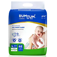 BUMTUM BABY DIAPER PANTS LARGE 62 COUNT BUMTUM BABY DIAPER PANTS LARGE 62 COUNT