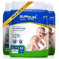 BUMTUM BABY DIAPER PANTS LARGE 62 COUNT BUMTUM BABY DIAPER PANTS LARGE 62 COUNT