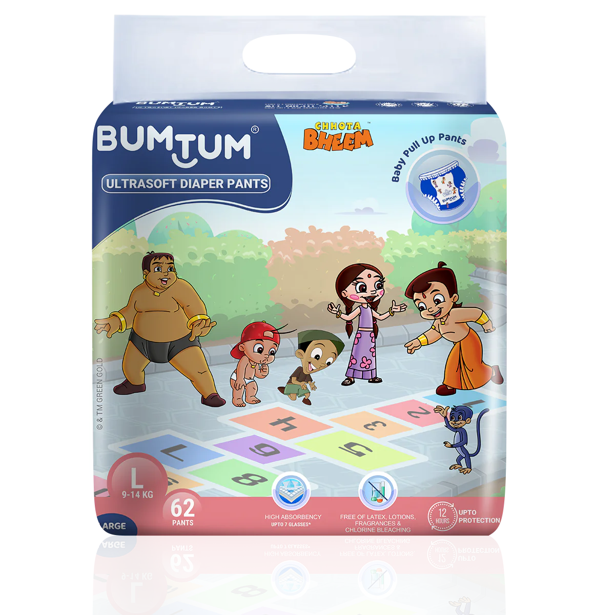 BUMTUM PREMIUM CHHOTA BHEEM PANTS LARGE 62 COUNT BUMTUM PREMIUM CHHOTA BHEEM PANTS LARGE 62 COUNT
