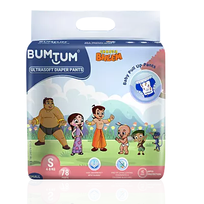 BUMTUM PREMIUM CHHOTA BHEEM PANTS SMALL 78 COUNT