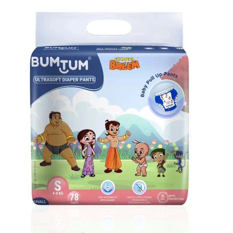 BUMTUM PREMIUM CHHOTA BHEEM PANTS SMALL 78 COUNT BUMTUM PREMIUM CHHOTA BHEEM PANTS SMALL 78 COUNT