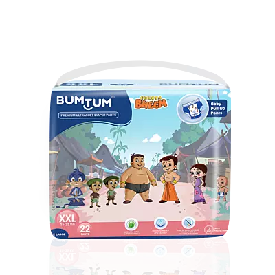 BUMTUM CHHOTA BHEEM DIAPER PANTS XXL 22 COUNT