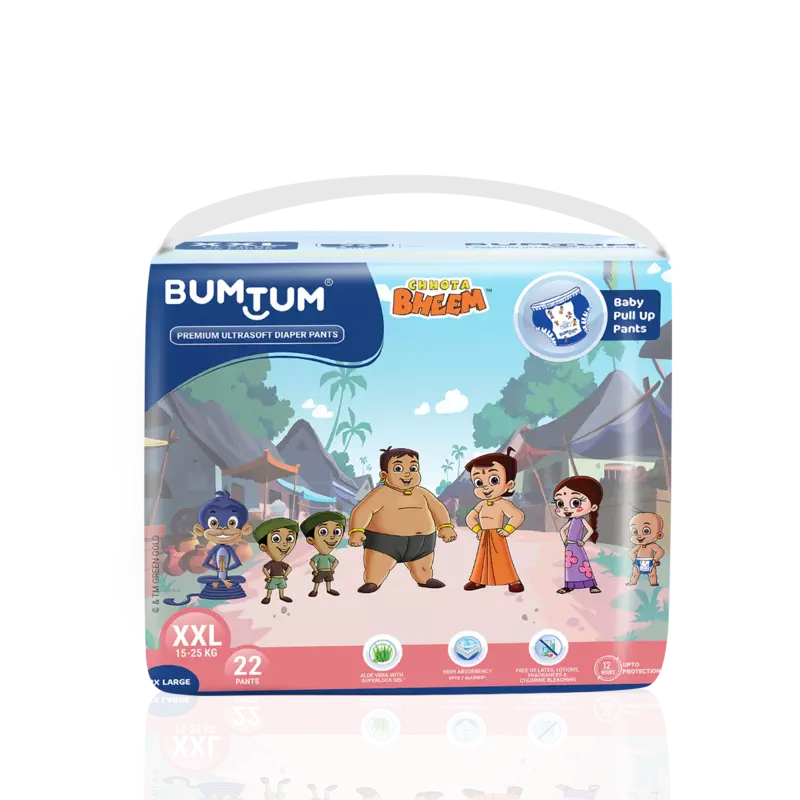 BUMTUM CHHOTA BHEEM DIAPER PANTS XXL 22 COUNT BUMTUM CHHOTA BHEEM DIAPER PANTS XXL 22 COUNT