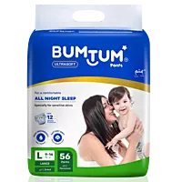 BUMTUM BABY DIAPER PANTS LARGE 56 COUNT BUMTUM BABY DIAPER PANTS LARGE 56 COUNT