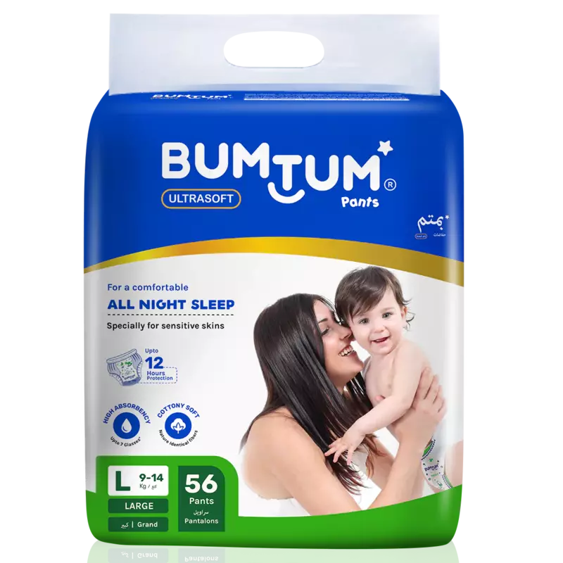 BUMTUM BABY DIAPER PANTS LARGE 56 COUNT BUMTUM BABY DIAPER PANTS LARGE 56 COUNT