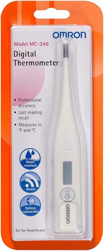 OMRON DIGITAL THERMOMETER GLASS MC 246 OMRON DIGITAL THERMOMETER GLASS MC 246