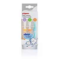 PIGEON BABY TRAINING TOOTHBRUSH LESSON 123 set PIGEON BABY TRAINING TOOTHBRUSH LESSON 123 set