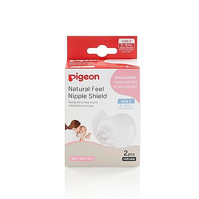 PIGEON NATURAL FEEL NIPPLE SHIELD 2PCS WITH CASE