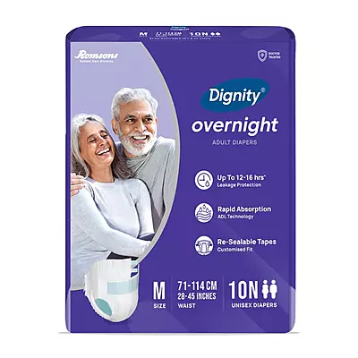 ROMSONS DIGNITY OVERNIGHT ADULT DIAPERS ( TAPE STYLE )