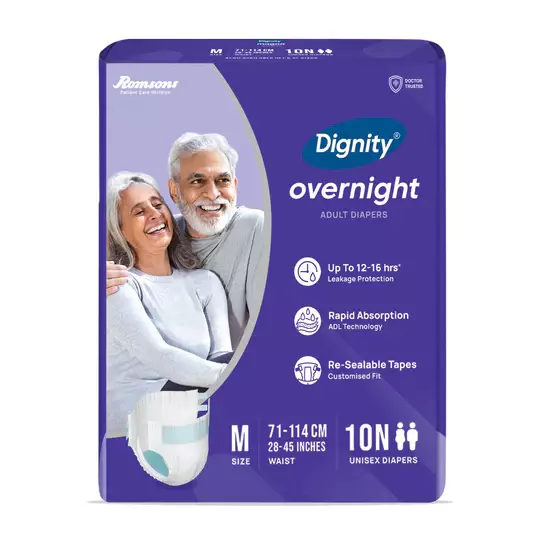 ROMSONS DIGNITY OVERNIGHT ADULT DIAPERS ( TAPE STYLE ) ROMSONS DIGNITY OVERNIGHT ADULT DIAPERS ( TAPE STYLE )