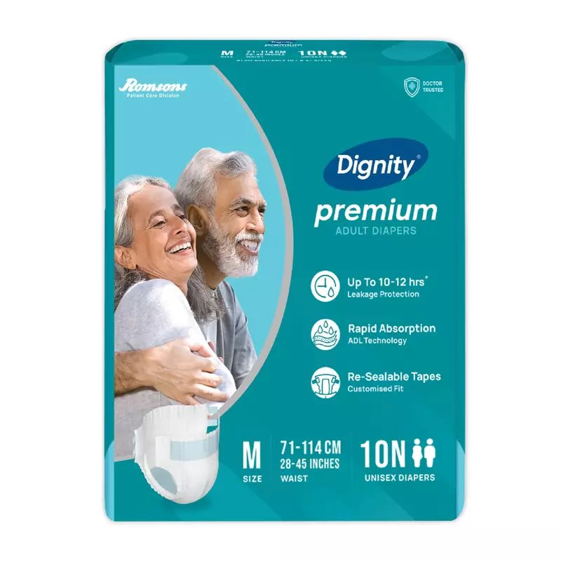 ROMSONS DIGNITY PREMIUM ADULT DIAPERS ( TAPE STYLE ) ROMSONS DIGNITY PREMIUM ADULT DIAPERS ( TAPE STYLE )