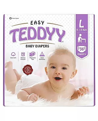 TEDDYY EASY TAPE DIAPERS - LARGE (L)