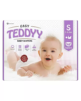 TEDDYY EASY TAPE DIAPERS - SMALL (S)
