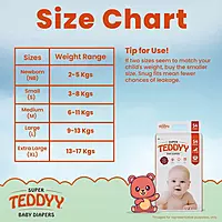 TEDDYY SUPER TAPE DIAPERS TEDDYY SUPER TAPE DIAPERS