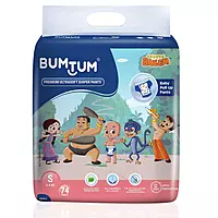 BUMTUM CHHOTA BHEEM DIAPER PANTS SMALL 74 COUNT BUMTUM CHHOTA BHEEM DIAPER PANTS SMALL 74 COUNT