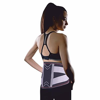 VISSCO LUMBO SACRAL CORSET WITH SILICONE PRESSURE PAD & DOUBLE STRAPS