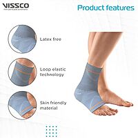 VISSCO ANKLE SUPPORT WITH SILICONE PRESSURE PAD VISSCO ANKLE SUPPORT WITH SILICONE PRESSURE PAD