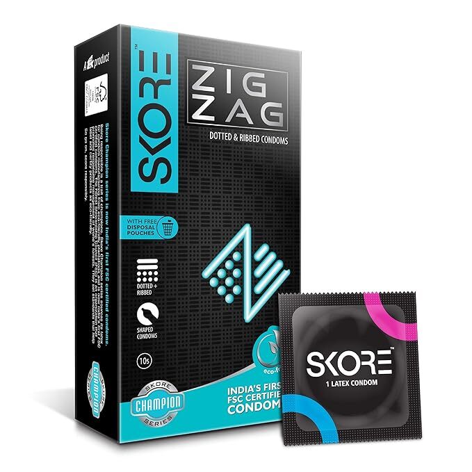 SKORE ZIG ZAG CONDOMS SKORE ZIG ZAG CONDOMS