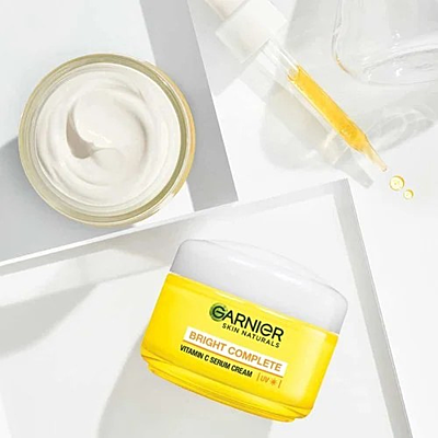 GARNIER BRIGHT COMPLETE VITAMIN C SERUM CREAM UV
