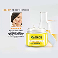 GARNIER BRIGHT COMPLETE VITAMIN C SERUM CREAM UV GARNIER BRIGHT COMPLETE VITAMIN C SERUM CREAM UV
