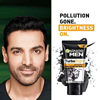 GARNIER MEN TURBO BRIGHT ANTI-POLLUTION DOUBLE ACTION FACE WASH GARNIER MEN TURBO BRIGHT ANTI-POLLUTION DOUBLE ACTION FACE WASH