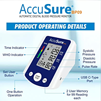 ACCUSURE BLOOD PRESSURE MONITOR BP09 ACCUSURE BLOOD PRESSURE MONITOR BP09