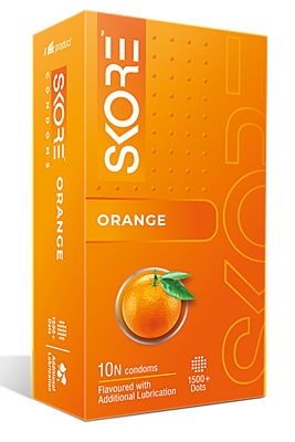 SKORE ORANGE FLAVORED CONDOM