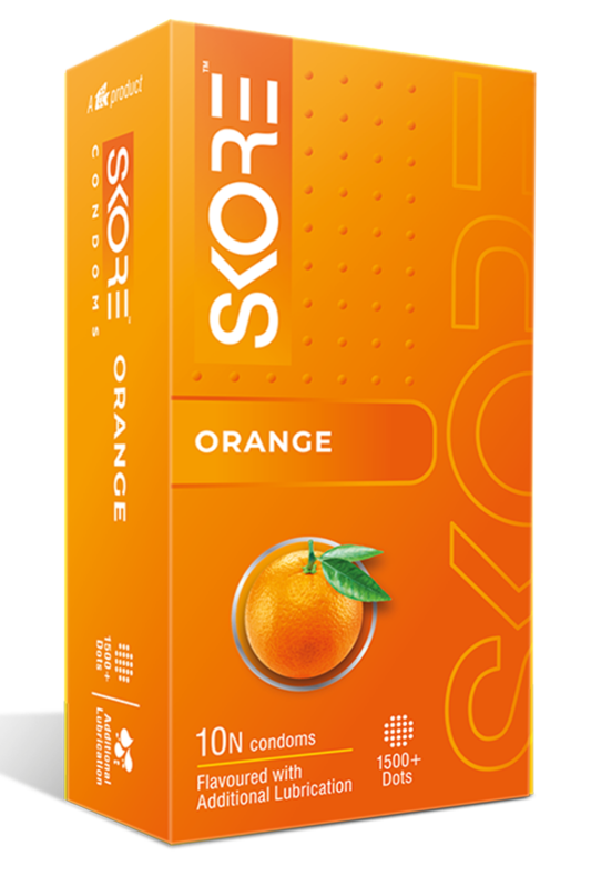 SKORE ORANGE FLAVORED CONDOM SKORE ORANGE FLAVORED CONDOM