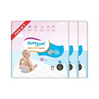 BUMTUM ULTRA SLIM DIAPER PANTS UV PROTECTED LARGE 24 COUNT BUMTUM ULTRA SLIM DIAPER PANTS UV PROTECTED LARGE 24 COUNT
