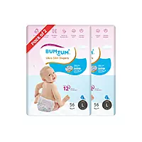 BUMTUM ULTRA SLIM DIAPER PANTS UV PROTECTED LARGE 56 COUNT BUMTUM ULTRA SLIM DIAPER PANTS UV PROTECTED LARGE 56 COUNT